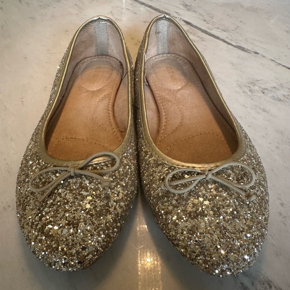 Old Navy Sparkling Gold Flats